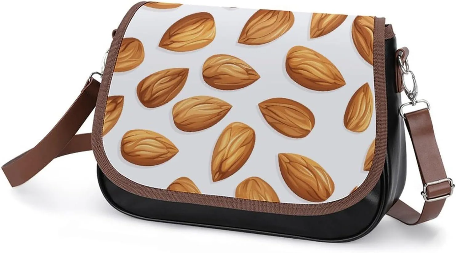 Peach Cat Pattern Crossbody Bags for Women Travel Shoulder Bag Small Leather Cross Body Handbags