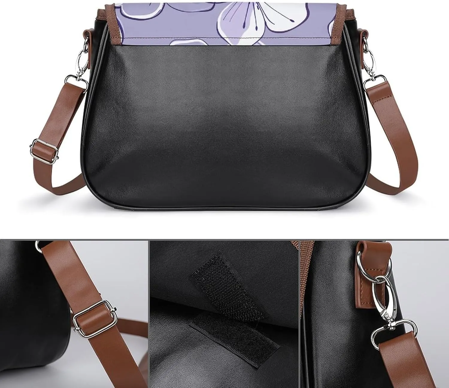 Peach Cat Pattern Crossbody Bags for Women Travel Shoulder Bag Small Leather Cross Body Handbags