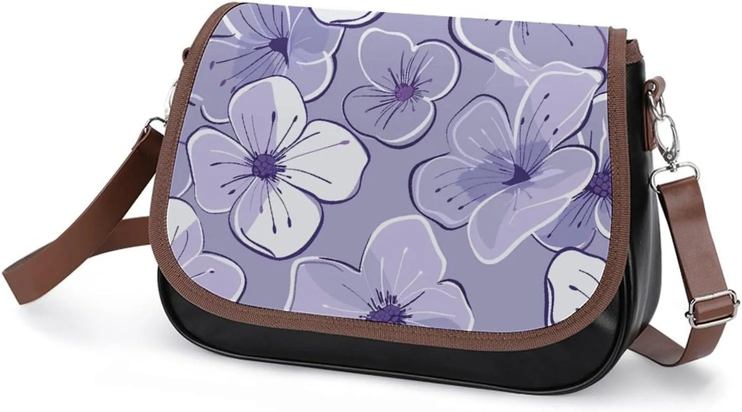 Peach Cat Pattern Crossbody Bags for Women Travel Shoulder Bag Small Leather Cross Body Handbags