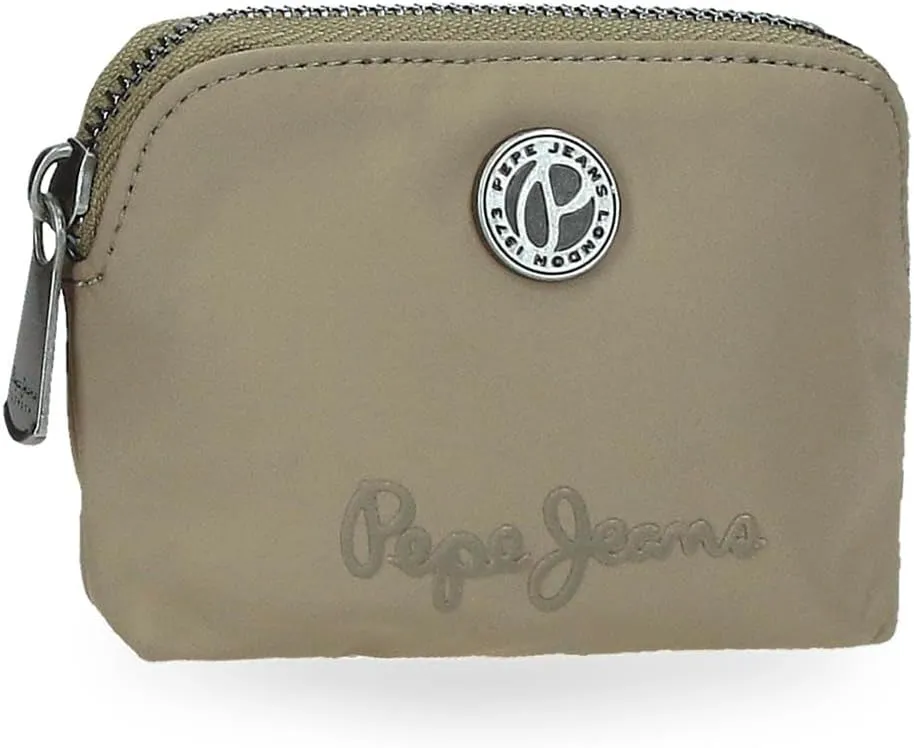 Pepe Jeans Corin Wallet Green 11.5x8.5x1.5cm Polyester and PU by Joumma Bags, Green, One Size, Round Coin Purse, Green, One Size, Round Coin Purse