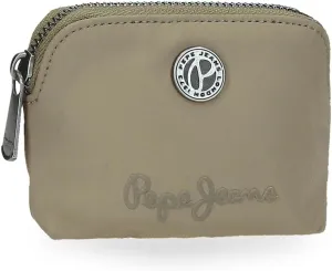 Pepe Jeans Corin Wallet Green 11.5x8.5x1.5cm Polyester and PU by Joumma Bags, Green, One Size, Round Coin Purse, Green, One Size, Round Coin Purse