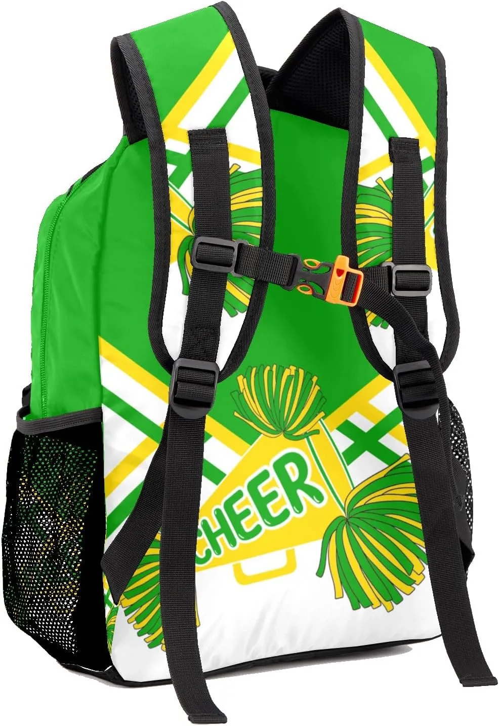 Personalized Back to School Gifts Bags Custom Name Backpack for Boys Girls Kids' Backpack Daily Cheer Green Gold Yellow Cheerleading Casual Pack