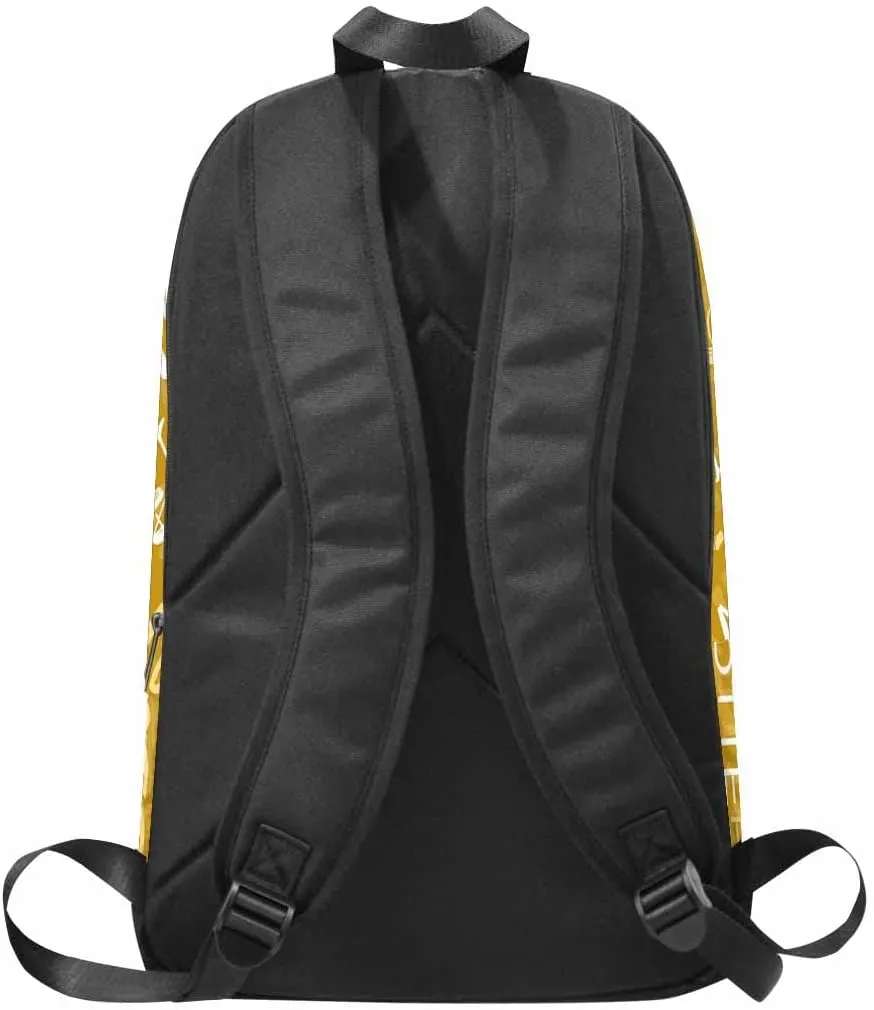 Personalized Backpack with Name Custom Yellow Signature Backpack Customized Logo Laptop Shoulder Bag Knapsack Bakcpack Travel Bag for Women Men