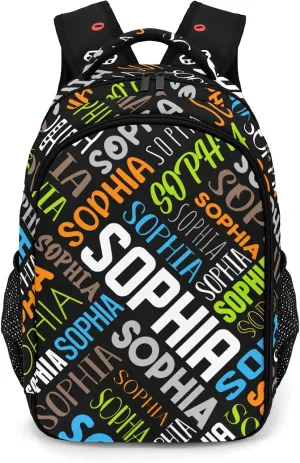 Personalized Backpacks for Girls - Custom Backpack for School Back To School Supplies Bookbag for Teen Girls Boys Kids Backpacks - Black Backpack