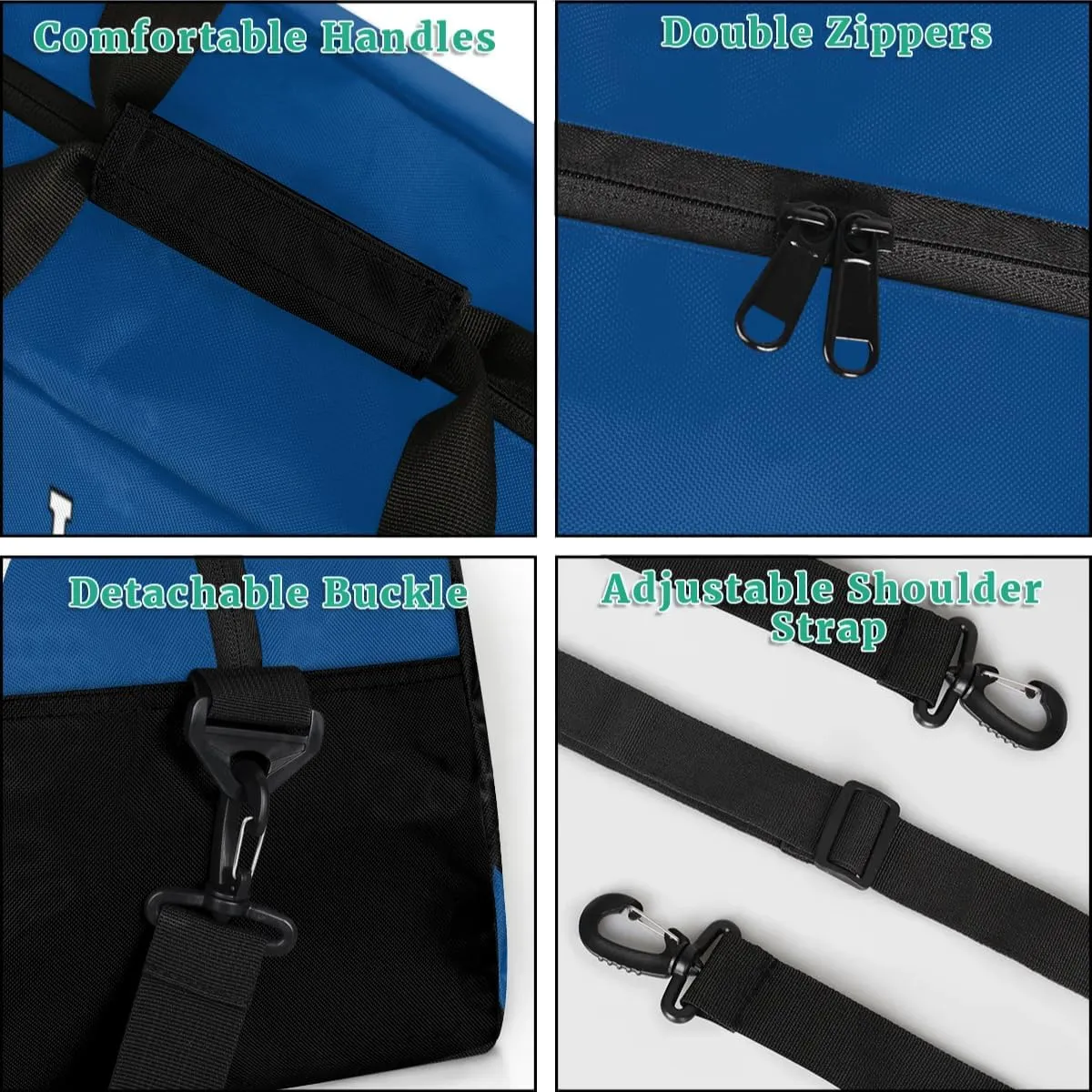 Personalized Kids Gym Bag, Custom Sport Duffel Bag for Boys - Overnight Weekender Bag Carry on Tote for Airplane Swim Travel - Taekwondo Blue