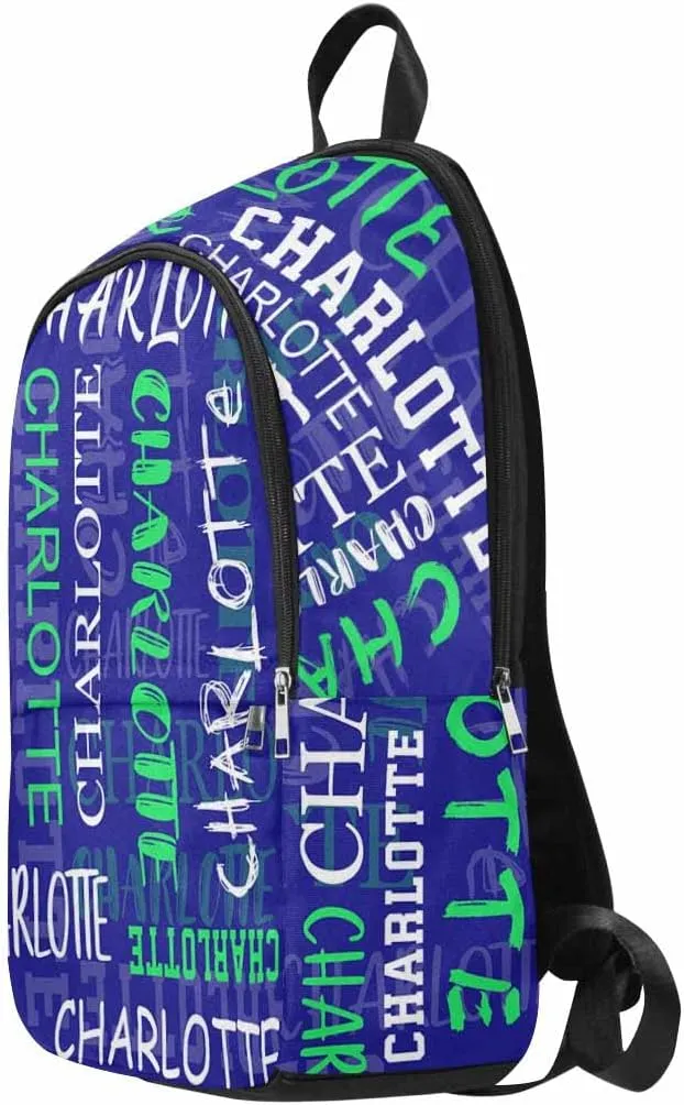 Personalized Monogram Knapsack Custom Dark Blue Signature Backpack Customized Casual Bag Backpack Fashion Shoulder Bag Present for Family