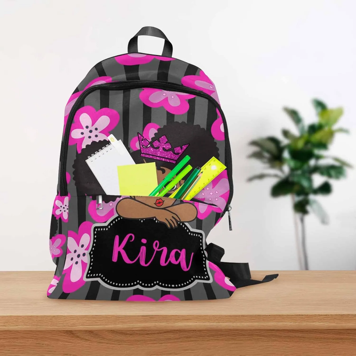Personalized School Backpack with Name, Custom Girl Backpack Bookbag Customized Shoulder Bag Casual Daypack Bag Laptop for Girls Daughter Niece Grandaughter Friends