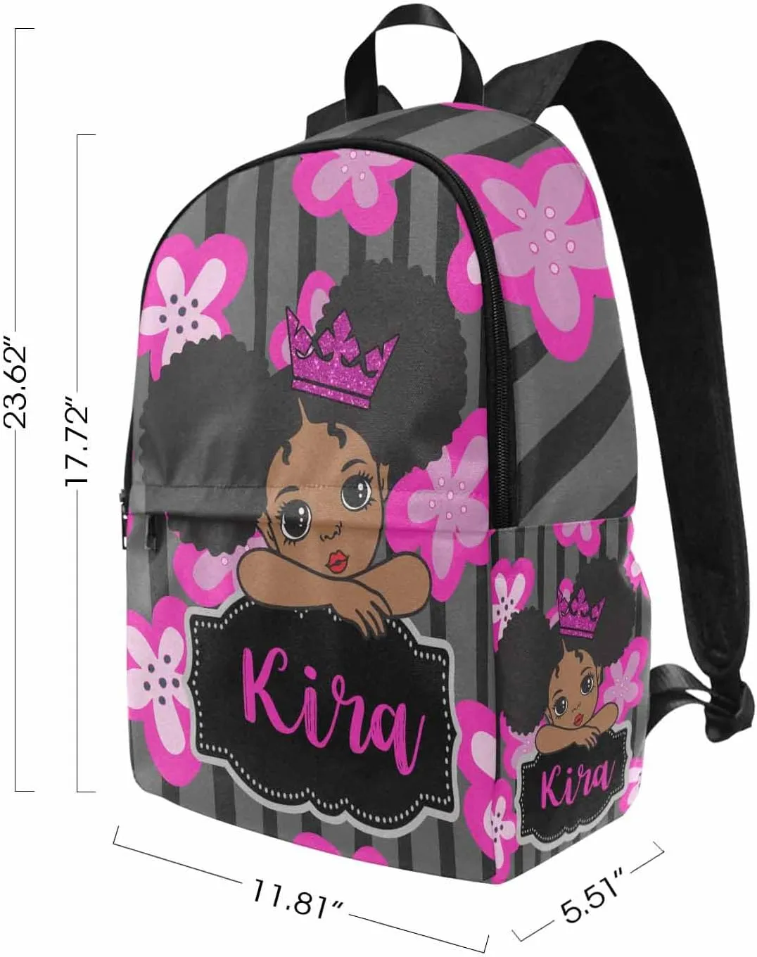 Personalized School Backpack with Name, Custom Girl Backpack Bookbag Customized Shoulder Bag Casual Daypack Bag Laptop for Girls Daughter Niece Grandaughter Friends