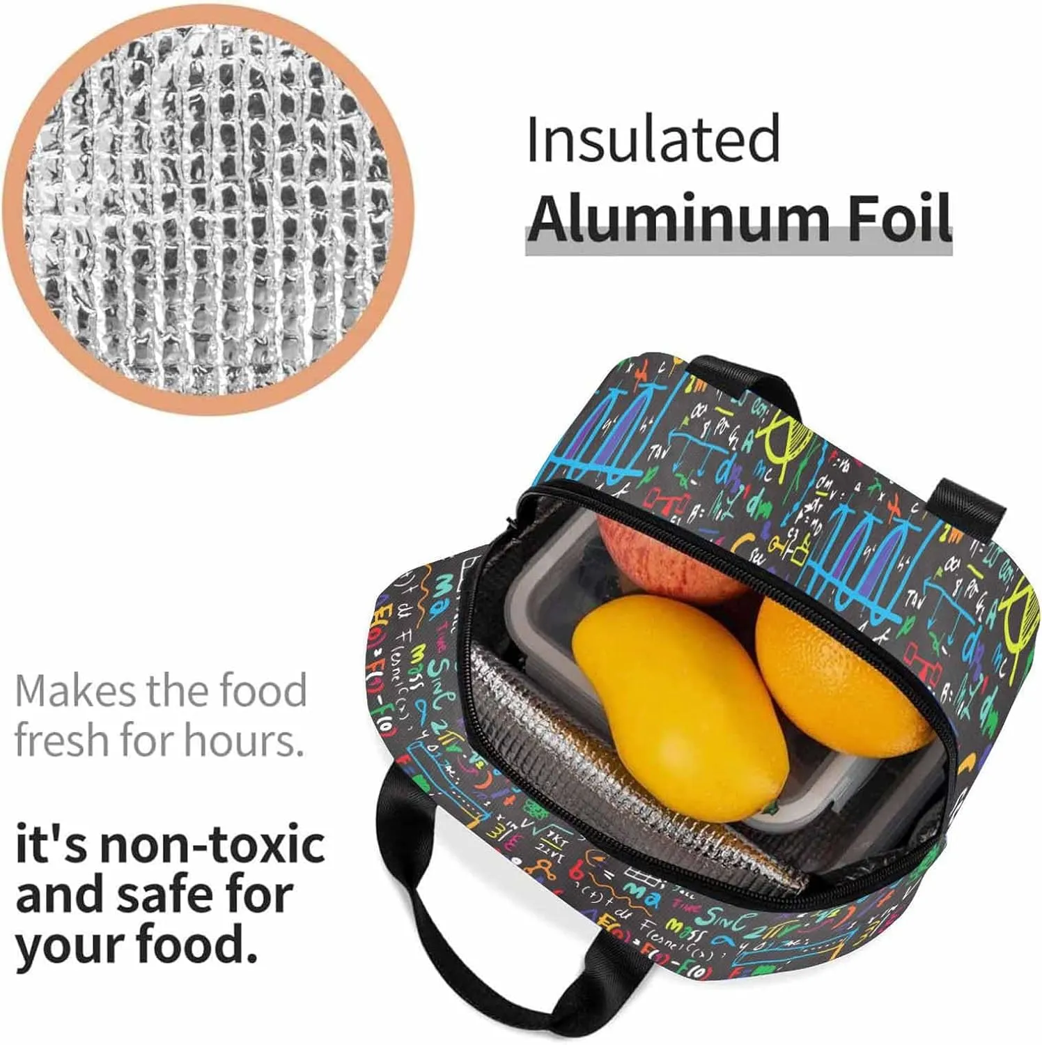 Personalized Unisex Backpack and Lunch Bag Set, Nylon Material, 11.8"L x 5.51"W x 17.72"H x 5.9"Hand Drop, Color017