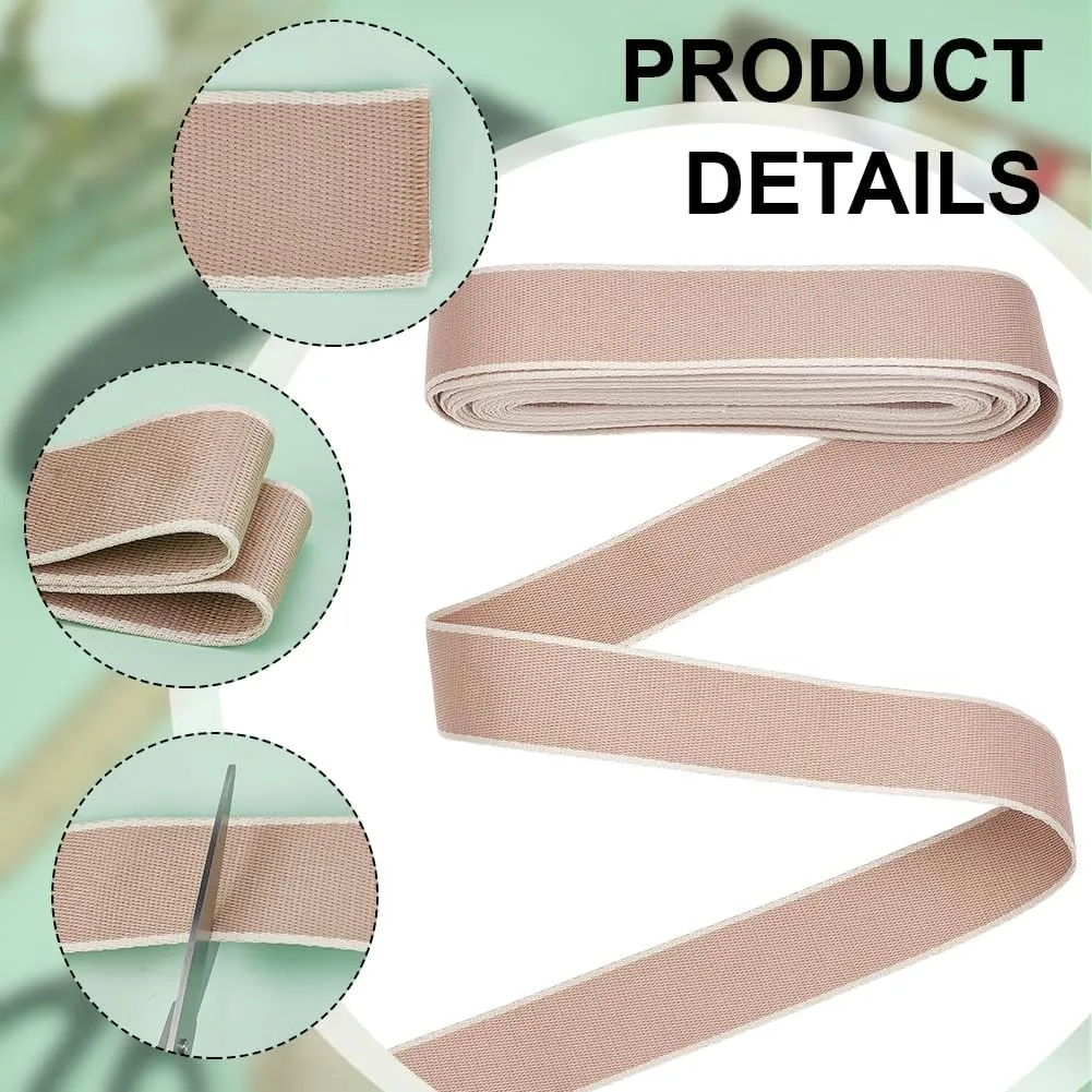 PH PandaHall 9.8 Yards Webbing Straps Nylon Webbing 1-1/2 Inch Wide Striped Ribbons Heavy Sewing Webbing Flat Straps Webbing for DIY Crafts Belt Backpack Handles Purse Leash Furniture Making