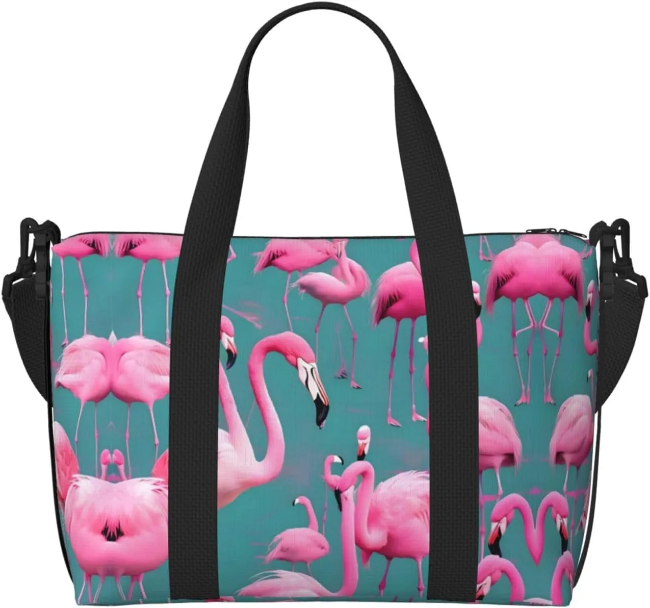 Phayah A Flock Of Flamingos Travel Duffel Bag Handbag Carry-On Luggage Bag Overnight Foldable Unisex Airline Travel Personal Items Bag