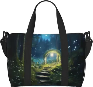 Phayah Arch Bridge In Deep Forest Crossbody Travel Bag Overnighter Duffel Bags Carry On Size Ideal For School Or Overnight Travel Bag