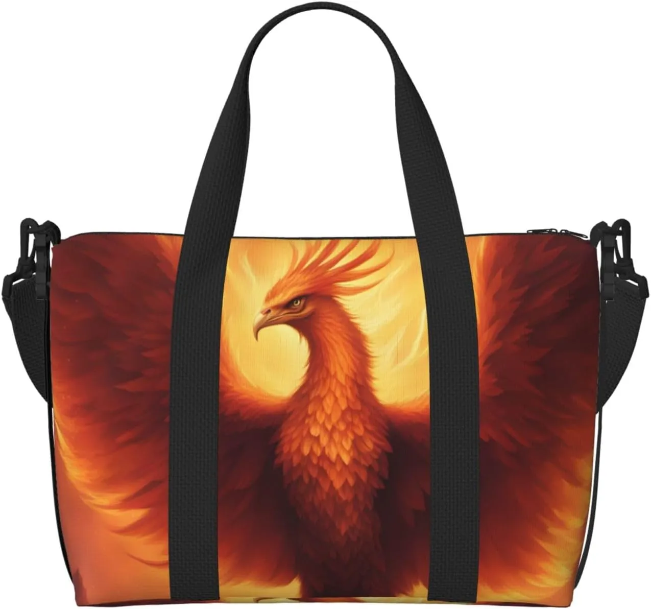 Phayah Beautiful Phoenix Travel Duffel Bag Handbag Carry-On Luggage Bag Overnight Foldable Unisex Airline Travel Personal Items Bag