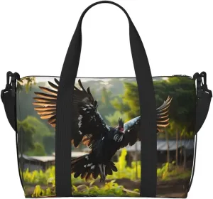 Phayah Chicken With Spread Wings Travel Duffel Bag Handbag Carry-On Luggage Bag Overnight Foldable Unisex Airline Travel Personal Items Bag