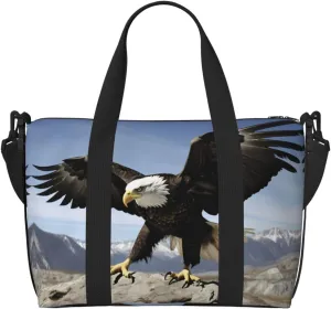 Phayah Eagle With Wings Travel Duffel Bag Handbag Carry-On Luggage Bag Overnight Foldable Unisex Airline Travel Personal Items Bag