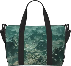 Phayah Endless Barren Mountains Travel Duffel Bag Handbag Carry-On Luggage Bag Overnight Foldable Unisex Airline Travel Personal Items Bag