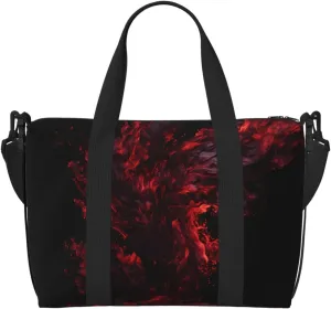 Phayah Fire Eruption Travel Duffel Bag Handbag Carry-On Luggage Bag Overnight Foldable Unisex Airline Travel Personal Items Bag