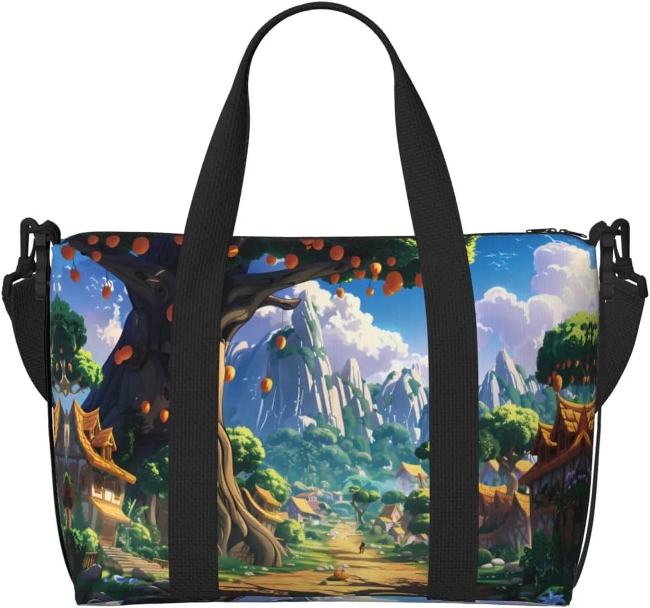 Phayah Fruit Tree At Village Head Travel Duffel Bag Handbag Carry-On Luggage Bag Overnight Foldable Unisex Airline Travel Personal Items Bag