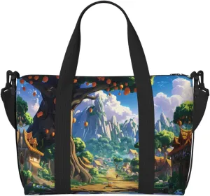 Phayah Fruit Tree At Village Head Travel Duffel Bag Handbag Carry-On Luggage Bag Overnight Foldable Unisex Airline Travel Personal Items Bag