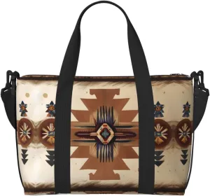 Phayah Native American Patterns Travel Duffel Bag Handbag Carry-On Luggage Bag Overnight Foldable Unisex Airline Travel Personal Items Bag