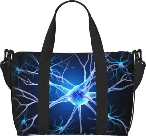 Phayah Neuron Extensions Travel Duffel Bag Handbag Carry-On Luggage Bag Overnight Foldable Unisex Airline Travel Personal Items Bag