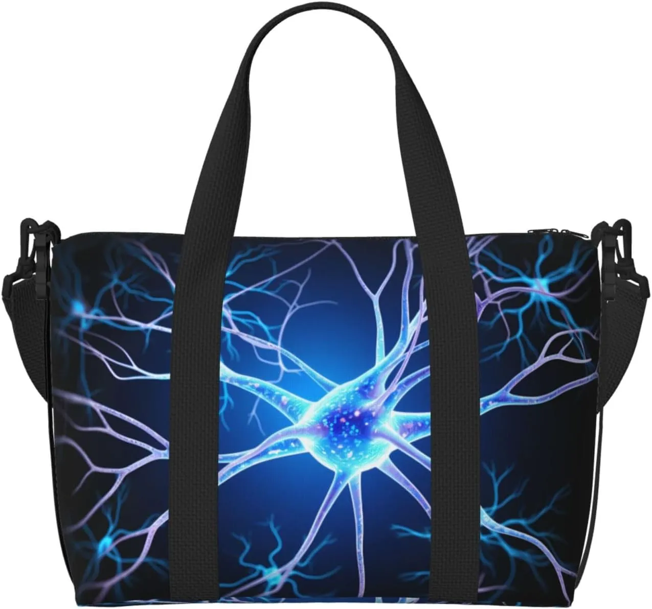 Phayah Neuron Extensions Travel Duffel Bag Handbag Carry-On Luggage Bag Overnight Foldable Unisex Airline Travel Personal Items Bag