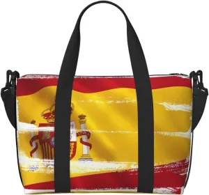 Phayah Spain Flag Travel Duffel Bag Handbag Carry-On Luggage Bag Overnight Foldable Unisex Airline Travel Personal Items Bag