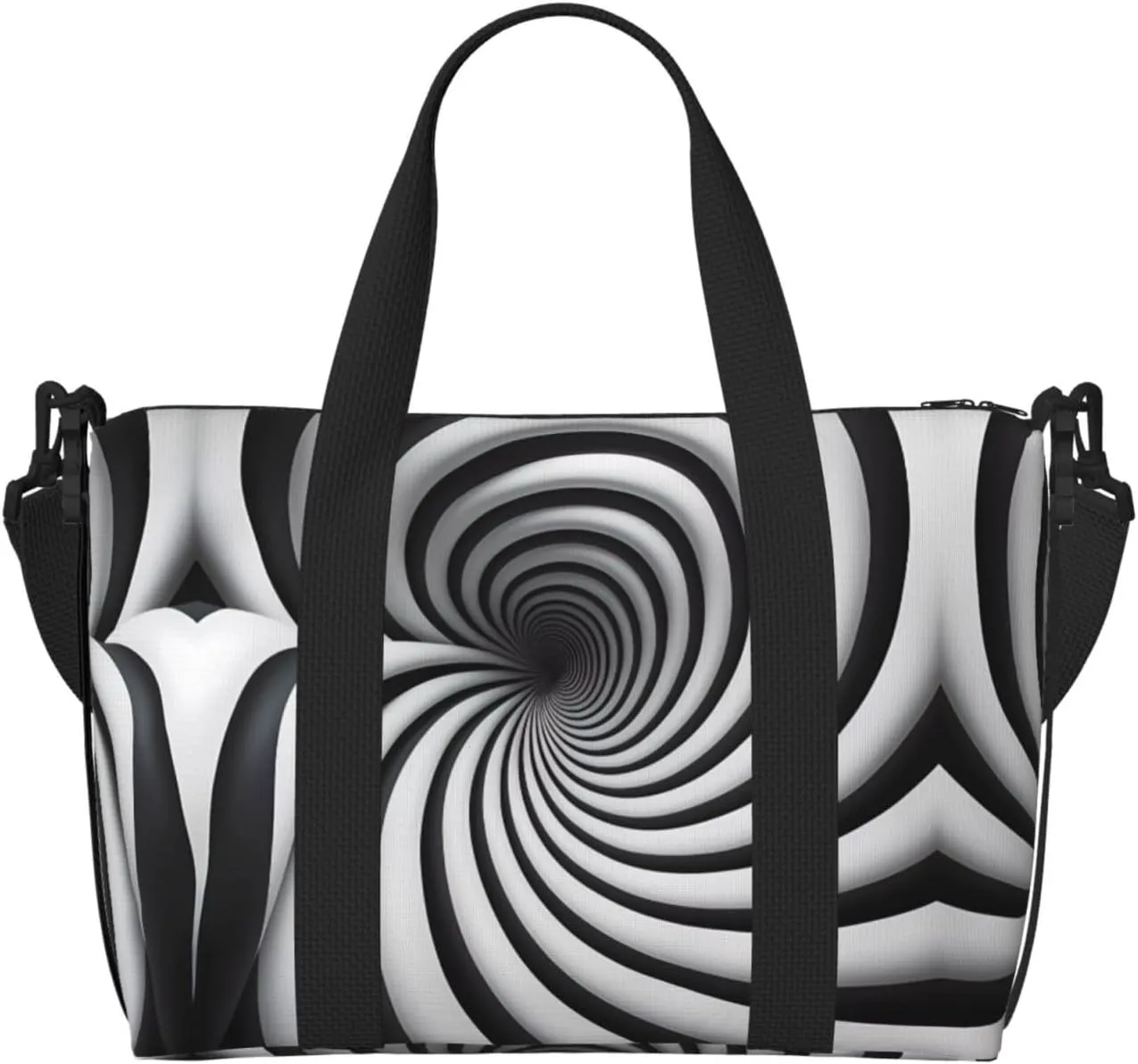 Phayah Spiral Optical Illusion Gif Travel Duffel Bag Handbag Carry-On Luggage Bag Overnight Foldable Unisex Airline Travel Personal Items Bag
