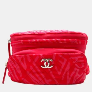 Pink Printed Nylon Coco Neige Convertible Backpack