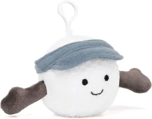 Plush Keychain Cute Golf Ball Plush Soft Stuffed Keychain Toys Gift for Sports Fans Kawaii Charm for Bags and Keys
