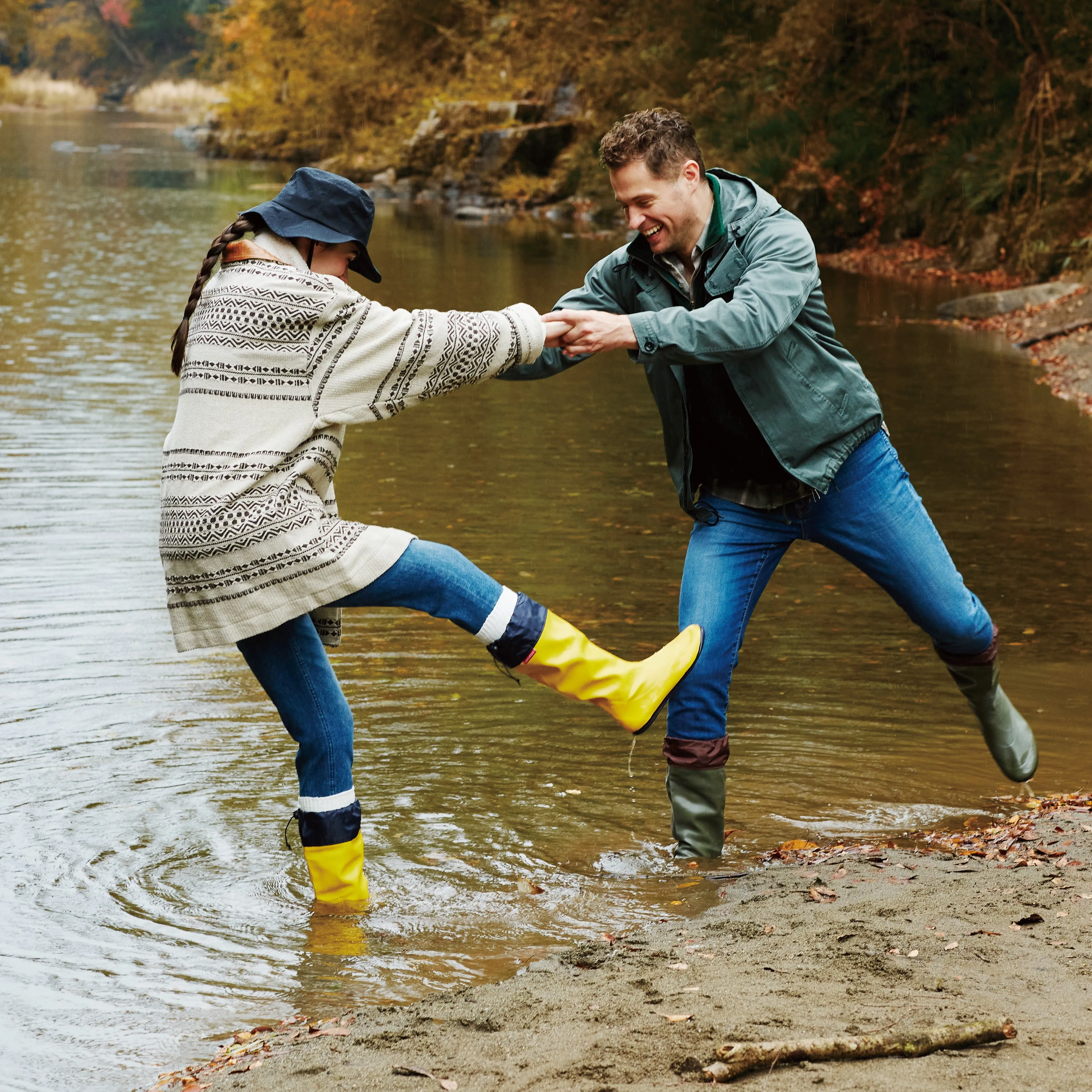 Pokeboo - rubber boots yellow - navy