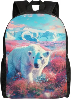 Polar Bear Backpack Waterproof Anti Theft Durable Light Laptop Bag Backpacks For Women Men Travel Gym Backpack