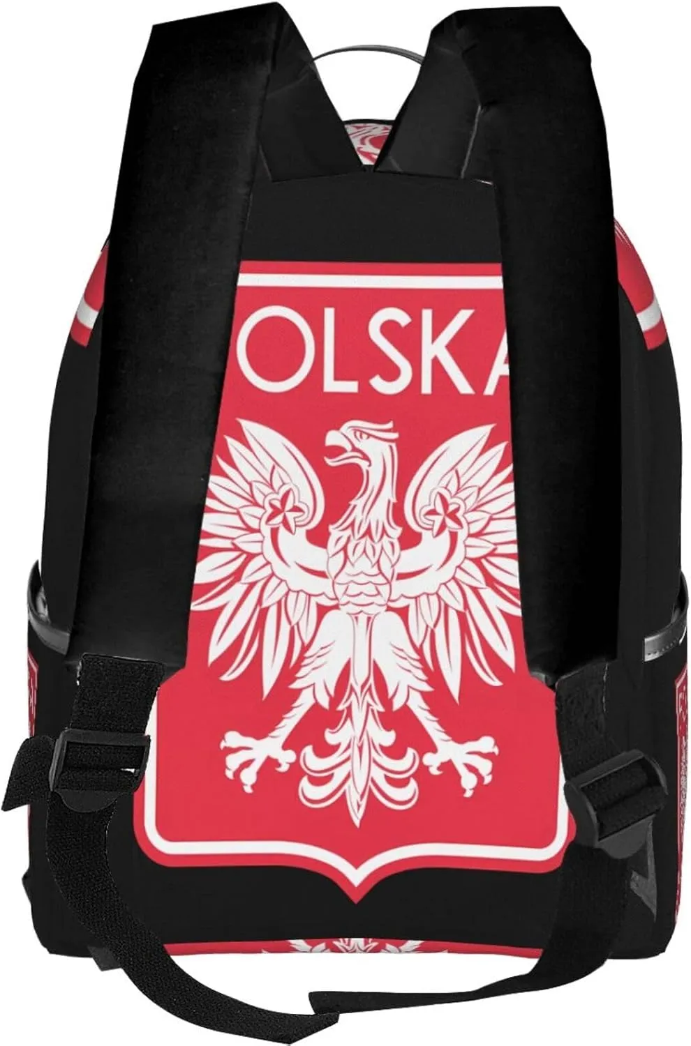 Polish Flag Poland Polska Eagle Casual Backpacks Travel Backpack Fashion Rucksack Outdoor Daypack Lightweight Bag with Leather Handles for Working Hiking Camping