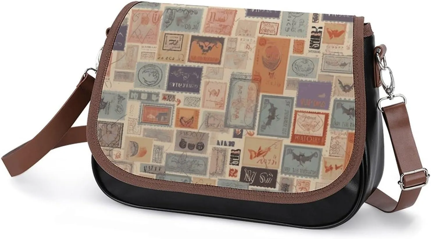 Poppy Flowers Print Crossbody Bags for Women Travel Shoulder Bag Small Leather Cross Body Handbags