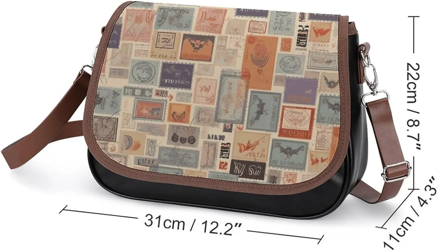 Poppy Flowers Print Crossbody Bags for Women Travel Shoulder Bag Small Leather Cross Body Handbags