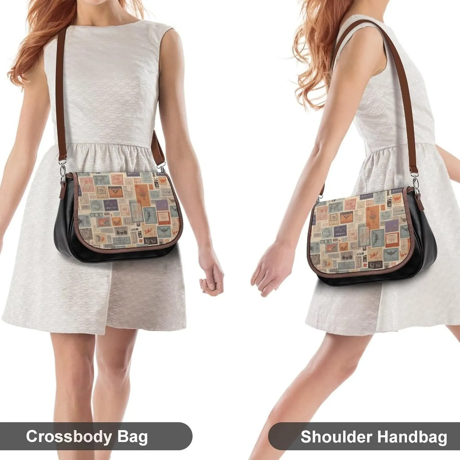 Poppy Flowers Print Crossbody Bags for Women Travel Shoulder Bag Small Leather Cross Body Handbags