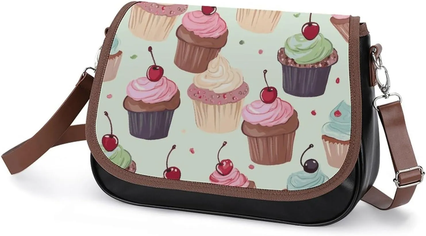 Poppy Flowers Print Crossbody Bags for Women Travel Shoulder Bag Small Leather Cross Body Handbags