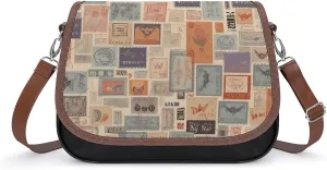 Poppy Flowers Print Crossbody Bags for Women Travel Shoulder Bag Small Leather Cross Body Handbags