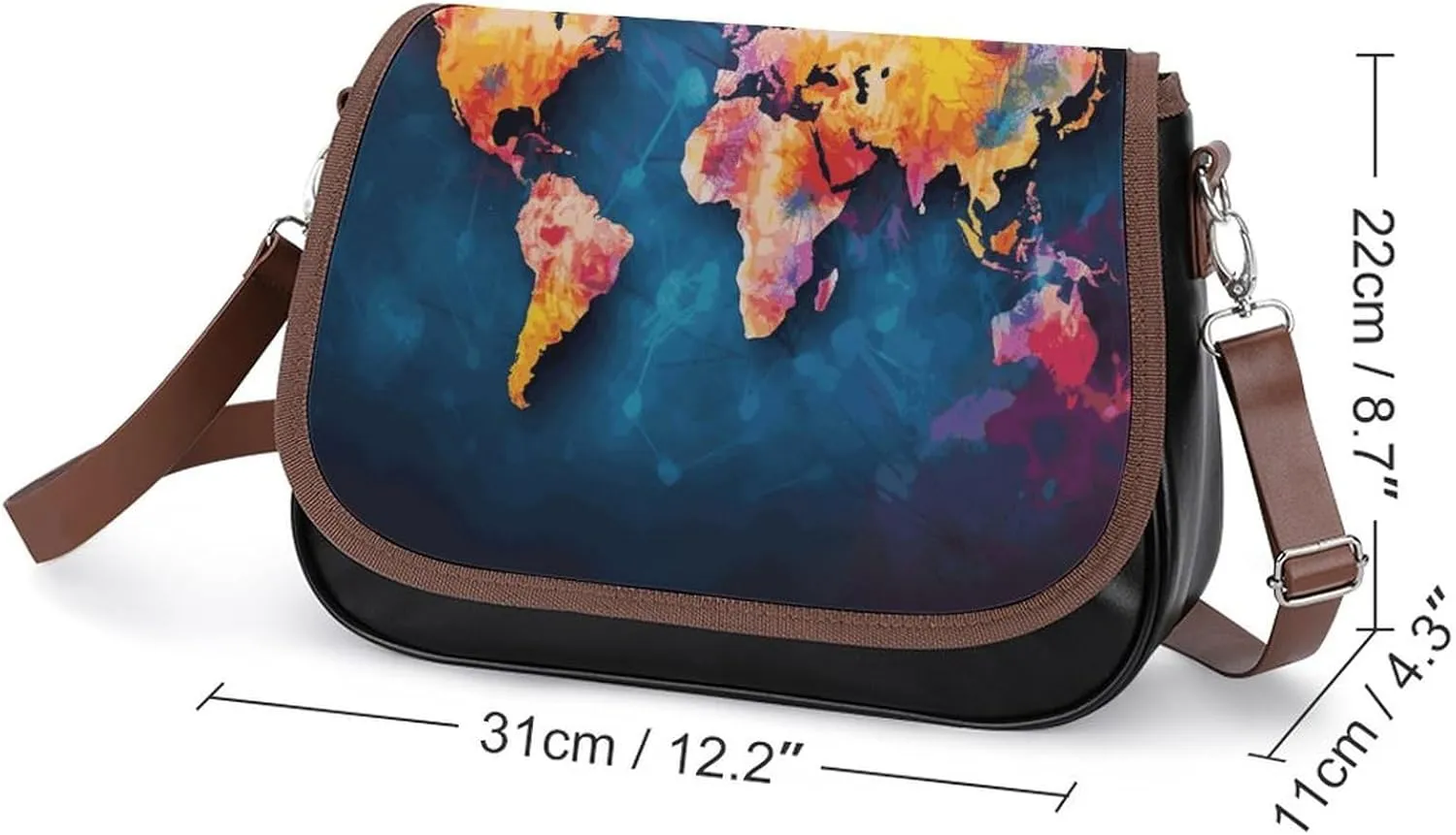 Poppy Flowers Print Crossbody Bags for Women Travel Shoulder Bag Small Leather Cross Body Handbags