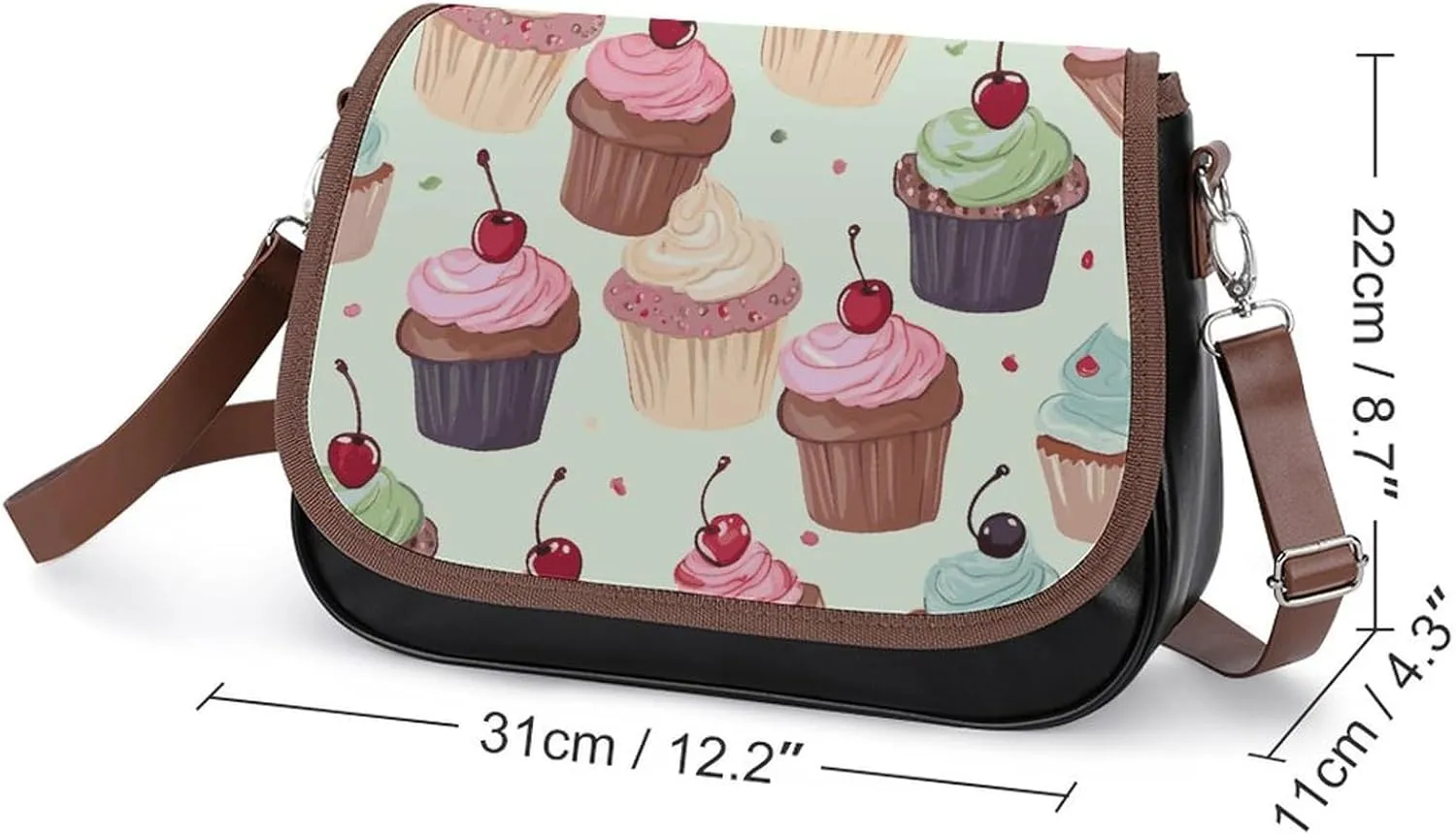 Poppy Flowers Print Crossbody Bags for Women Travel Shoulder Bag Small Leather Cross Body Handbags