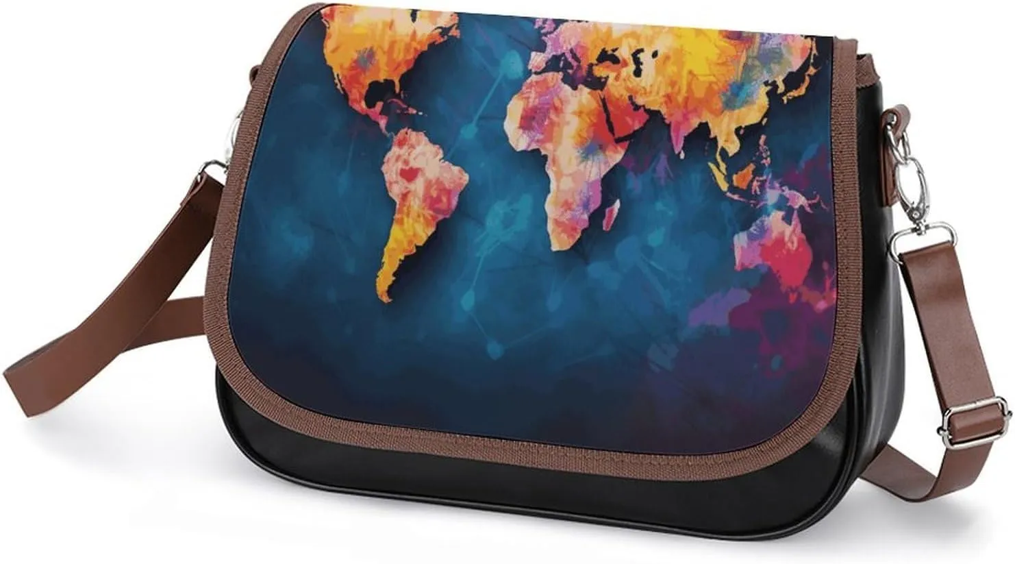 Poppy Flowers Print Crossbody Bags for Women Travel Shoulder Bag Small Leather Cross Body Handbags
