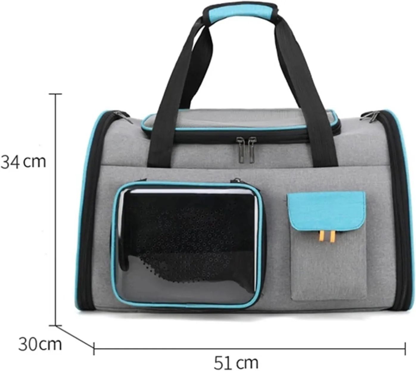 Portable Cat Carrier Bag Foldable Cats Handbag Reflective Pet Shoulder Bag Crossbody Cat Backpack Outdoor Travel Transportation(Fluorescent Green L)