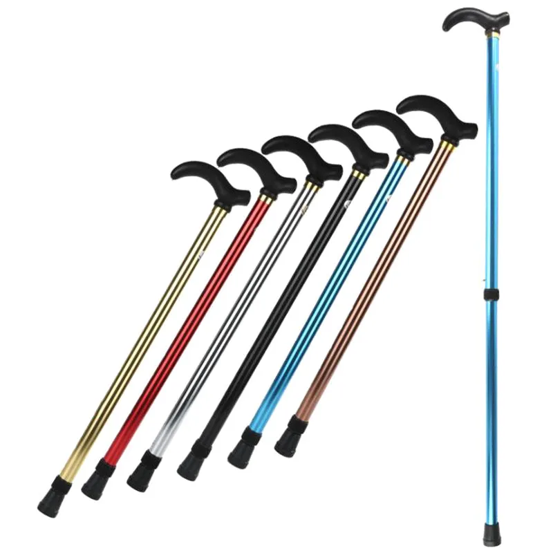 Premium Adjustable Walking Stick Cane – 2-Section Anti-Skid, Anti-Shock Crutch for Seniors, Lightweight Aluminum Alloy, Non-Slip Rubber Base, Adjustable Height 75-90cm for Hiking and Daily Support