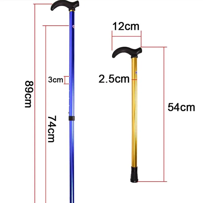 Premium Adjustable Walking Stick Cane – 2-Section Anti-Skid, Anti-Shock Crutch for Seniors, Lightweight Aluminum Alloy, Non-Slip Rubber Base, Adjustable Height 75-90cm for Hiking and Daily Support