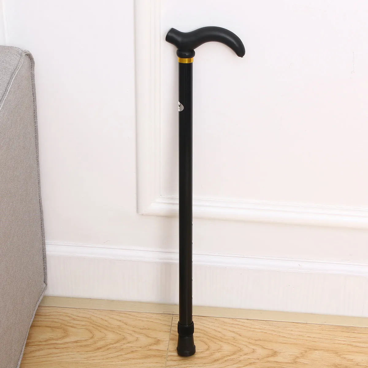 Premium Adjustable Walking Stick Cane – 2-Section Anti-Skid, Anti-Shock Crutch for Seniors, Lightweight Aluminum Alloy, Non-Slip Rubber Base, Adjustable Height 75-90cm for Hiking and Daily Support