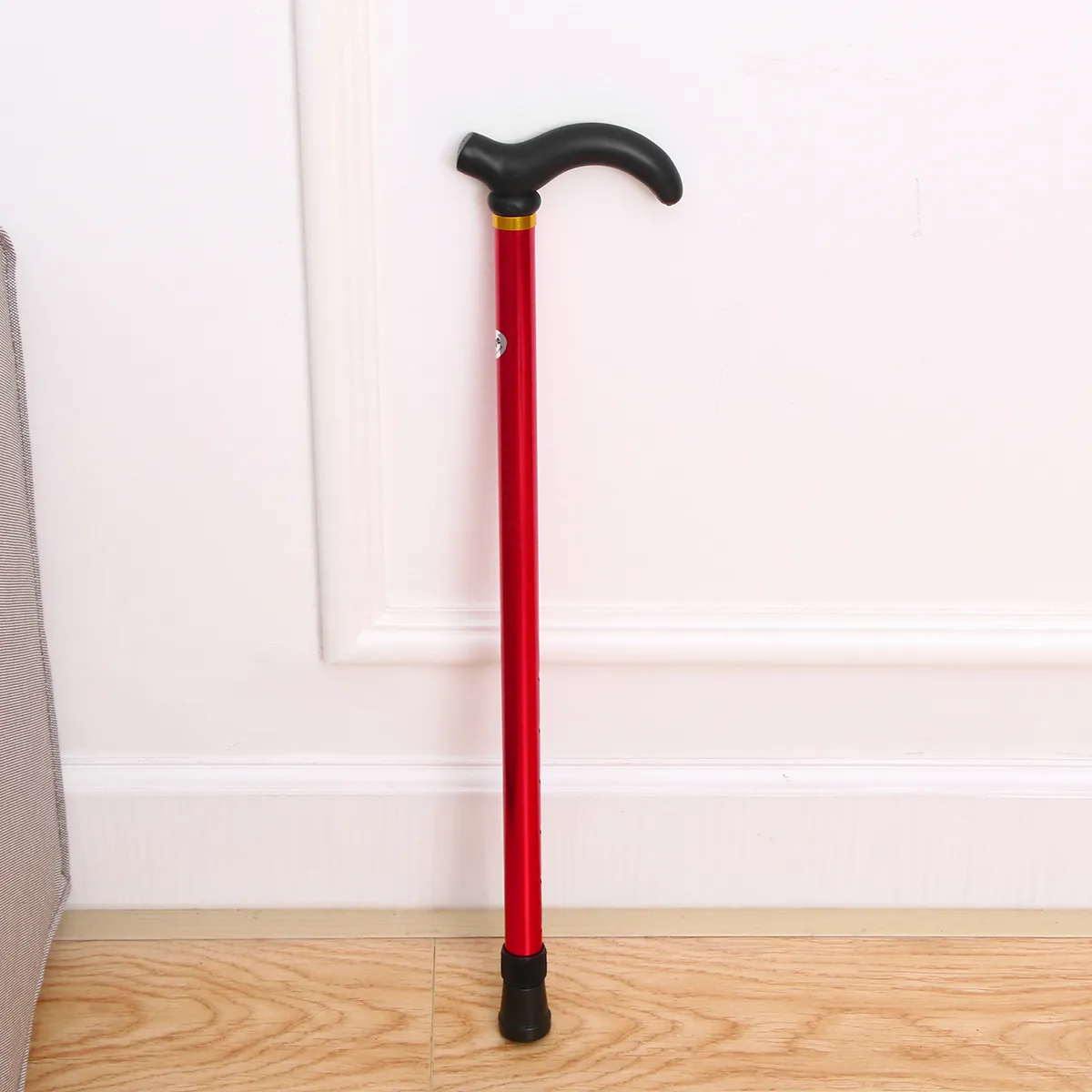 Premium Adjustable Walking Stick Cane – 2-Section Anti-Skid, Anti-Shock Crutch for Seniors, Lightweight Aluminum Alloy, Non-Slip Rubber Base, Adjustable Height 75-90cm for Hiking and Daily Support