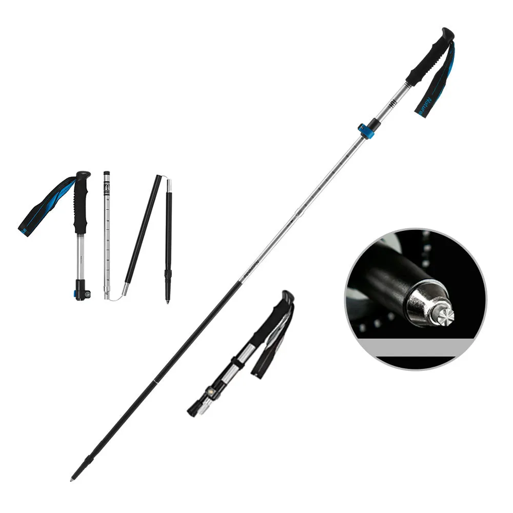 Premium Ultralight Folding Trekking Pole – Adjustable Telescopic Walking Stick, Aviation-Grade Aluminum Alloy, EVA Anti-Slip Handle, Portable for Hiking, Camping, and Outdoor Adventures
