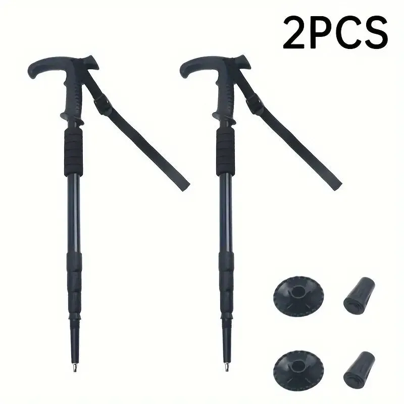 Premium Ultralight Folding Trekking Pole – Adjustable Telescopic Walking Stick, Aviation-Grade Aluminum Alloy, EVA Anti-Slip Handle, Portable for Hiking, Camping, and Outdoor Adventures