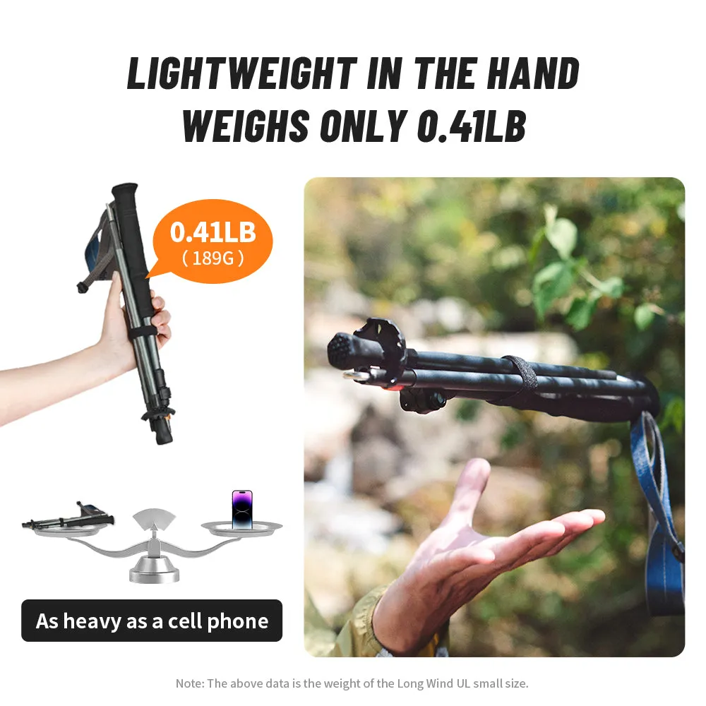 Premium Ultralight Folding Trekking Pole – Adjustable Telescopic Walking Stick, Aviation-Grade Aluminum Alloy, EVA Anti-Slip Handle, Portable for Hiking, Camping, and Outdoor Adventures