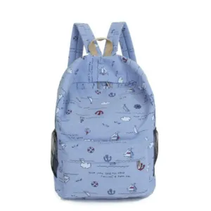 Printed Laptop Bag with Sea Items